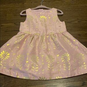 J. Crew Pink and Gold Formal Dress girls size 2